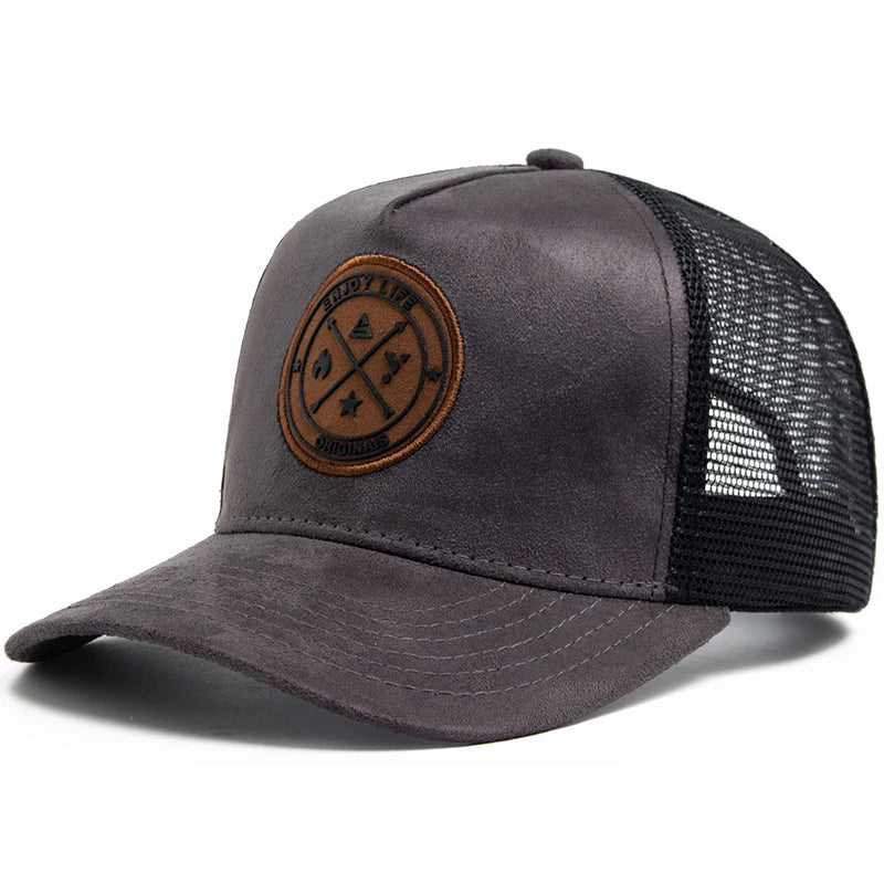 π§’π Snapback Trucker con Etichetta in Pelle β Stile Urban, Freschezza Totale! ππ§’